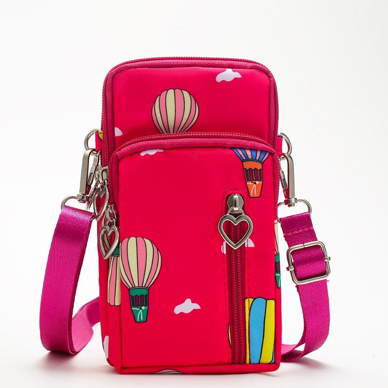 Mini Crossbody Phone Bag, Sports Arm & Running Wrist Bag, Stylish Shoulder Coin Purse With Heart Zipper