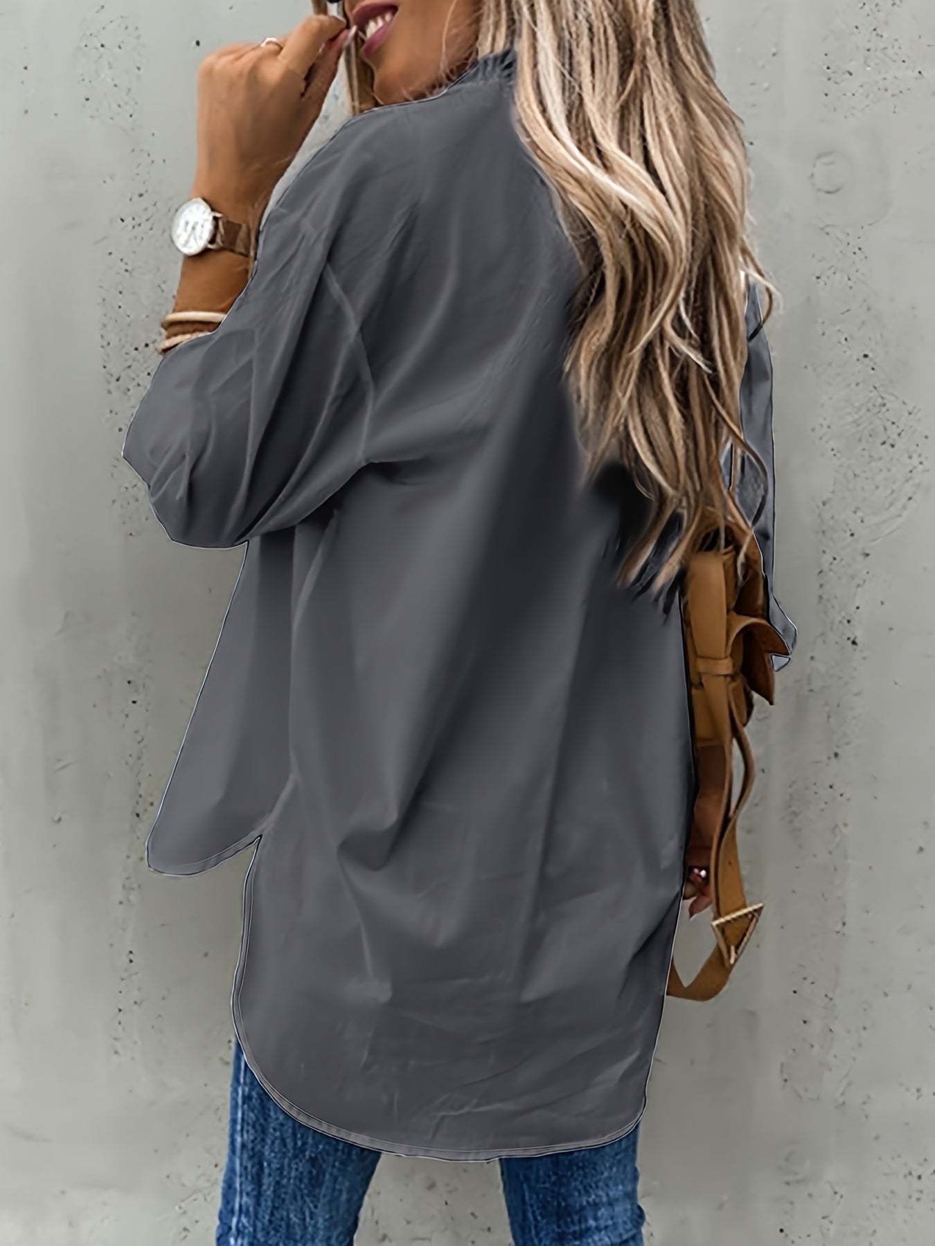 Chic Long Sleeve Blouse - Comfortable & Versatile for Office and Casual Wear - Womens Fashion Top
