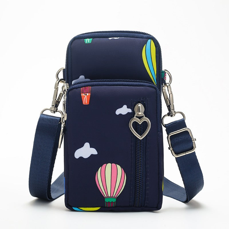 Mini Crossbody Phone Bag, Sports Arm & Running Wrist Bag, Stylish Shoulder Coin Purse With Heart Zipper