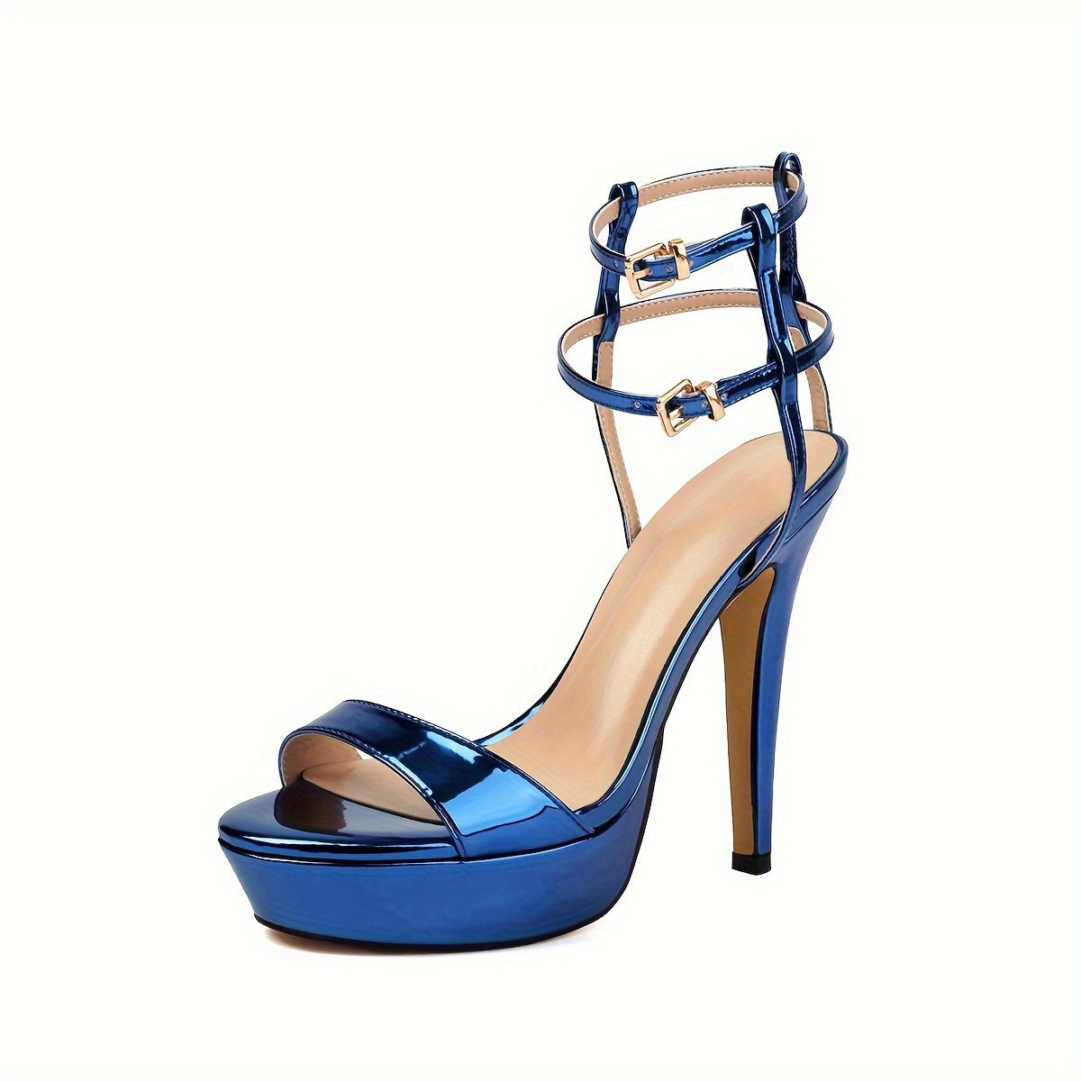 Women's Platform Ankle Strap High Heels, Open Toe Fashion Stiletto Sandals, Sexy Party & Dress Pumps, Prom Shoes
