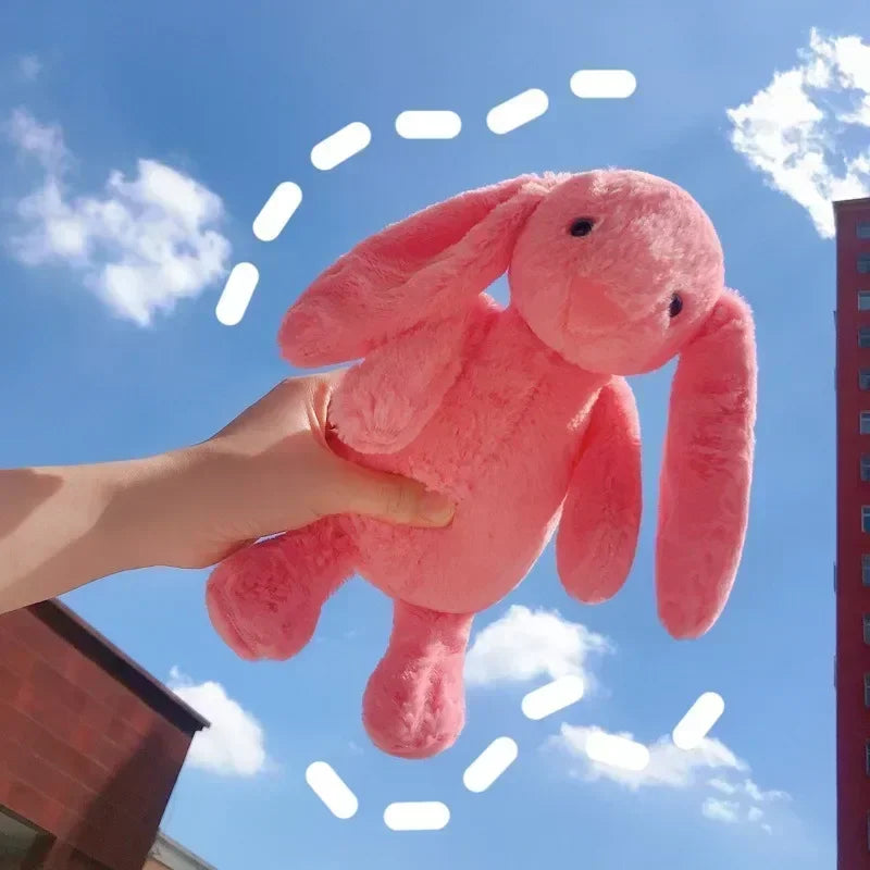 Cute Plush Bunny Stuffed Kawaii Rabbit Doll for Babies Sleeping Companion with Long Ear Easter Gifts