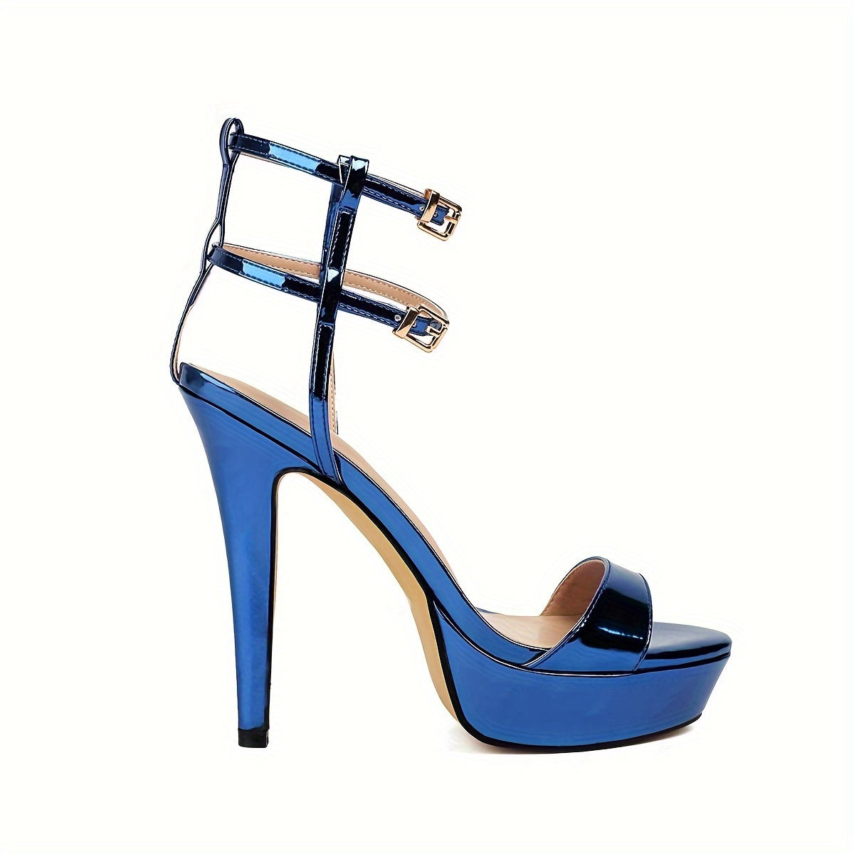 Women's Platform Ankle Strap High Heels, Open Toe Fashion Stiletto Sandals, Sexy Party & Dress Pumps, Prom Shoes