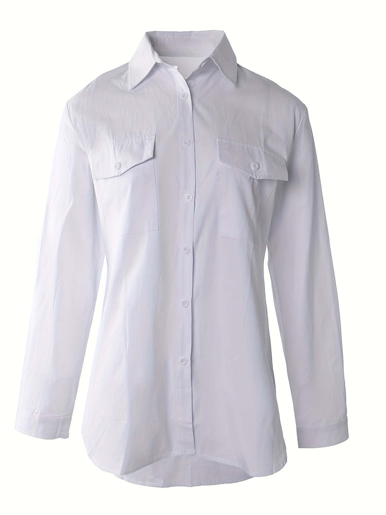 Chic Long Sleeve Blouse - Comfortable & Versatile for Office and Casual Wear - Womens Fashion Top