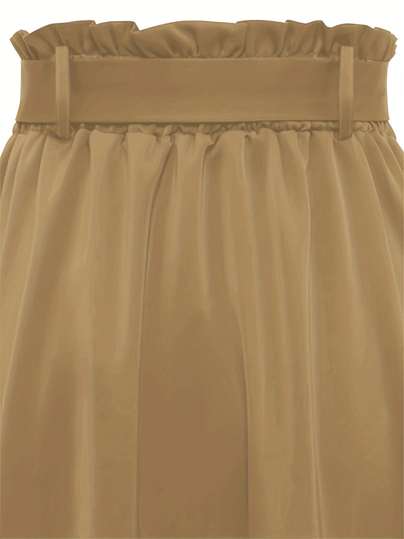 Solid Belted Maxi Skirts, Elegant Pleated Versatile Skirts, Women's Clothing
