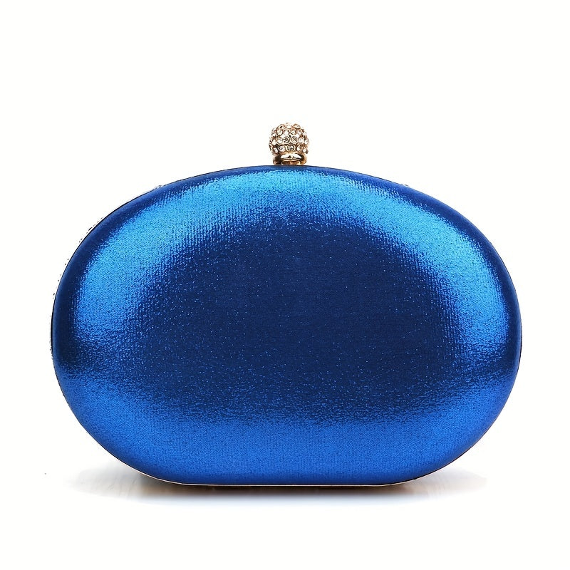 Elegant Rhinestone-Embellished Evening Bag: Chic, Lightweight with Adjustable Strap, Polyester Lining for Prom, Parties, Dinners - Ultimate Special Occasion Purse