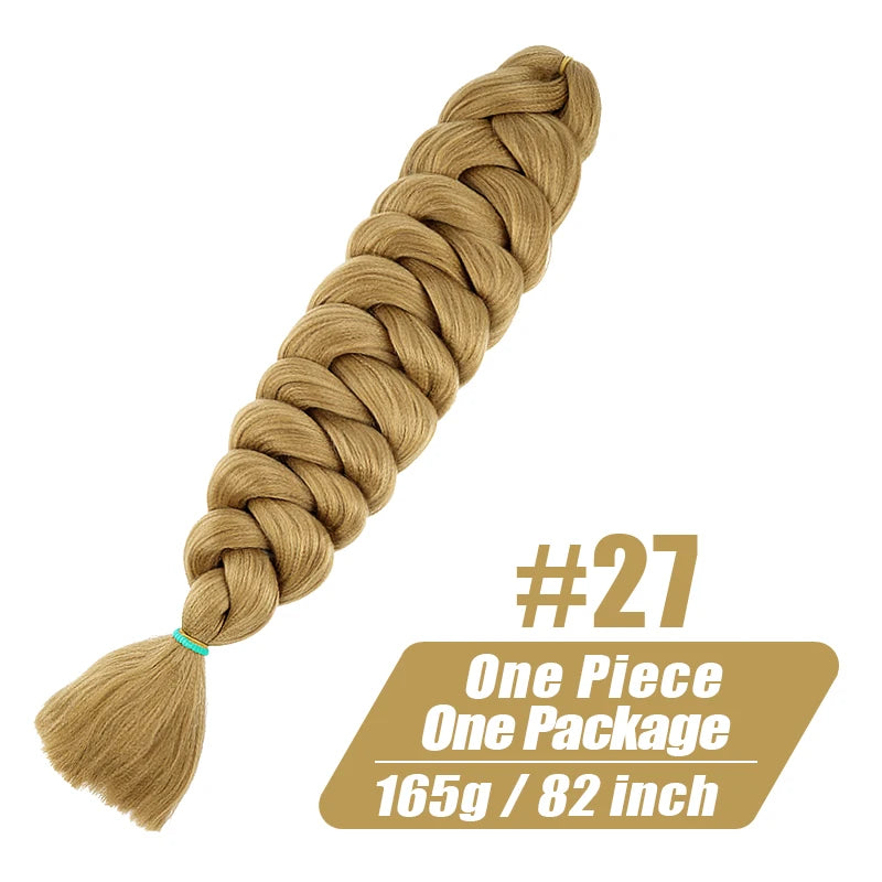 Fluffy Xpression Braiding Hair Crochet Hair Extensions For Women Kanekalon Pre Stretched Jumbo Braids Synthetic Hair Bundles