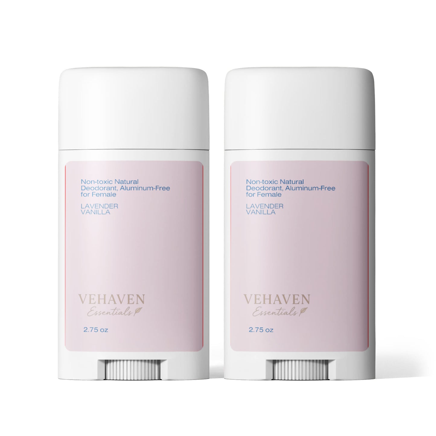 VEHAVEN ESSENTIALS 2 Pack Non-toxic Natural Deodorant, Aluminum-Free for Women