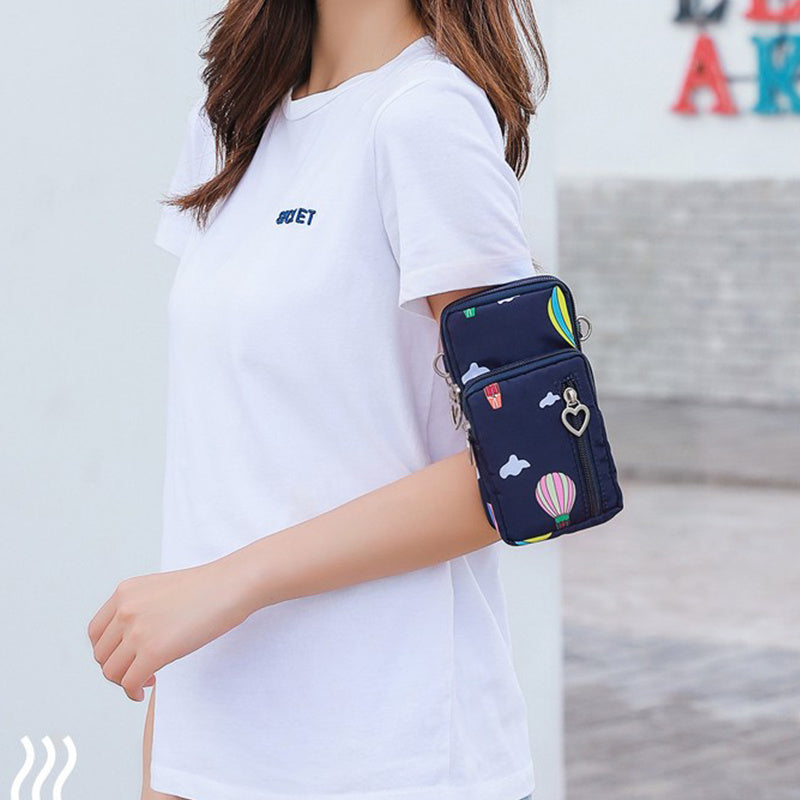 Mini Crossbody Phone Bag, Sports Arm & Running Wrist Bag, Stylish Shoulder Coin Purse With Heart Zipper