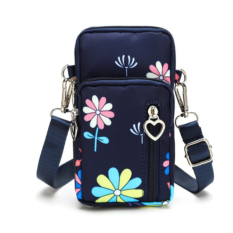 Mini Crossbody Phone Bag, Sports Arm & Running Wrist Bag, Stylish Shoulder Coin Purse With Heart Zipper