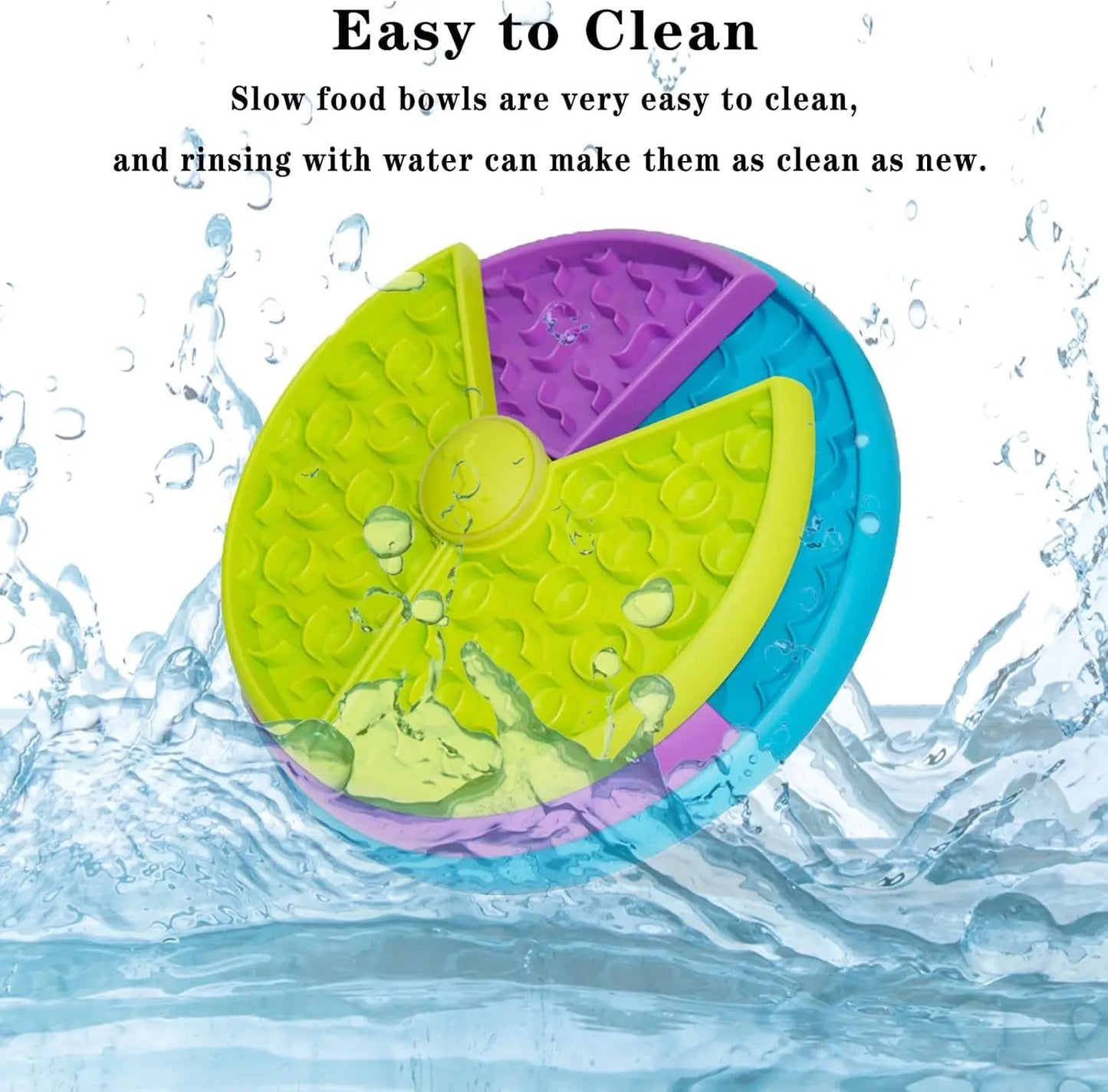 3 Layer Slow Feeder Dog Bowl Interactive and Anti-slip