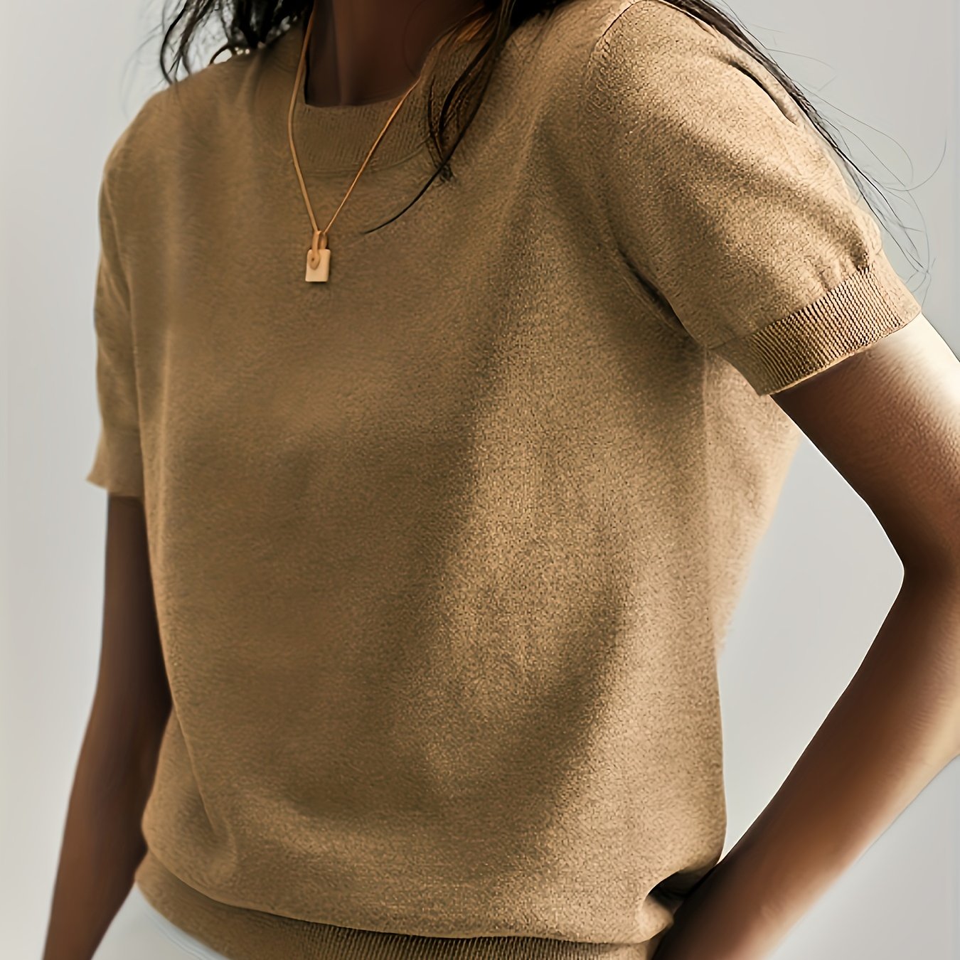 Womens Valentines Day Charm - Lightweight Crew Neck Sweater with Short Sleeves - Perfect for Spring & Summer Romance - Versatile Casual Wear