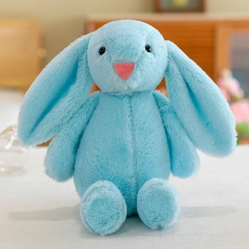 Cute Plush Bunny Stuffed Kawaii Rabbit Doll for Babies Sleeping Companion with Long Ear Easter Gifts