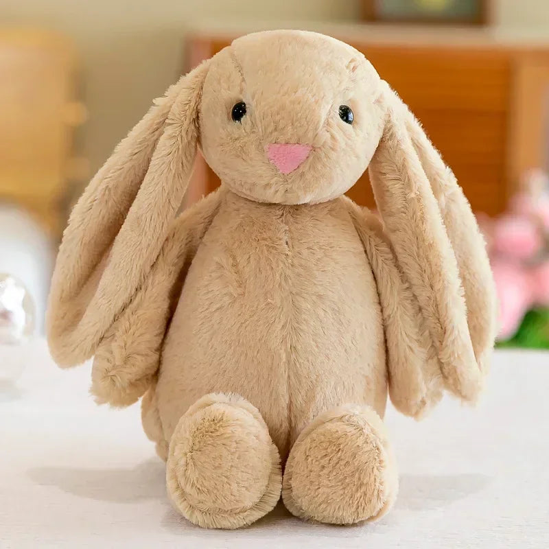 Cute Plush Bunny Stuffed Kawaii Rabbit Doll for Babies Sleeping Companion with Long Ear Easter Gifts