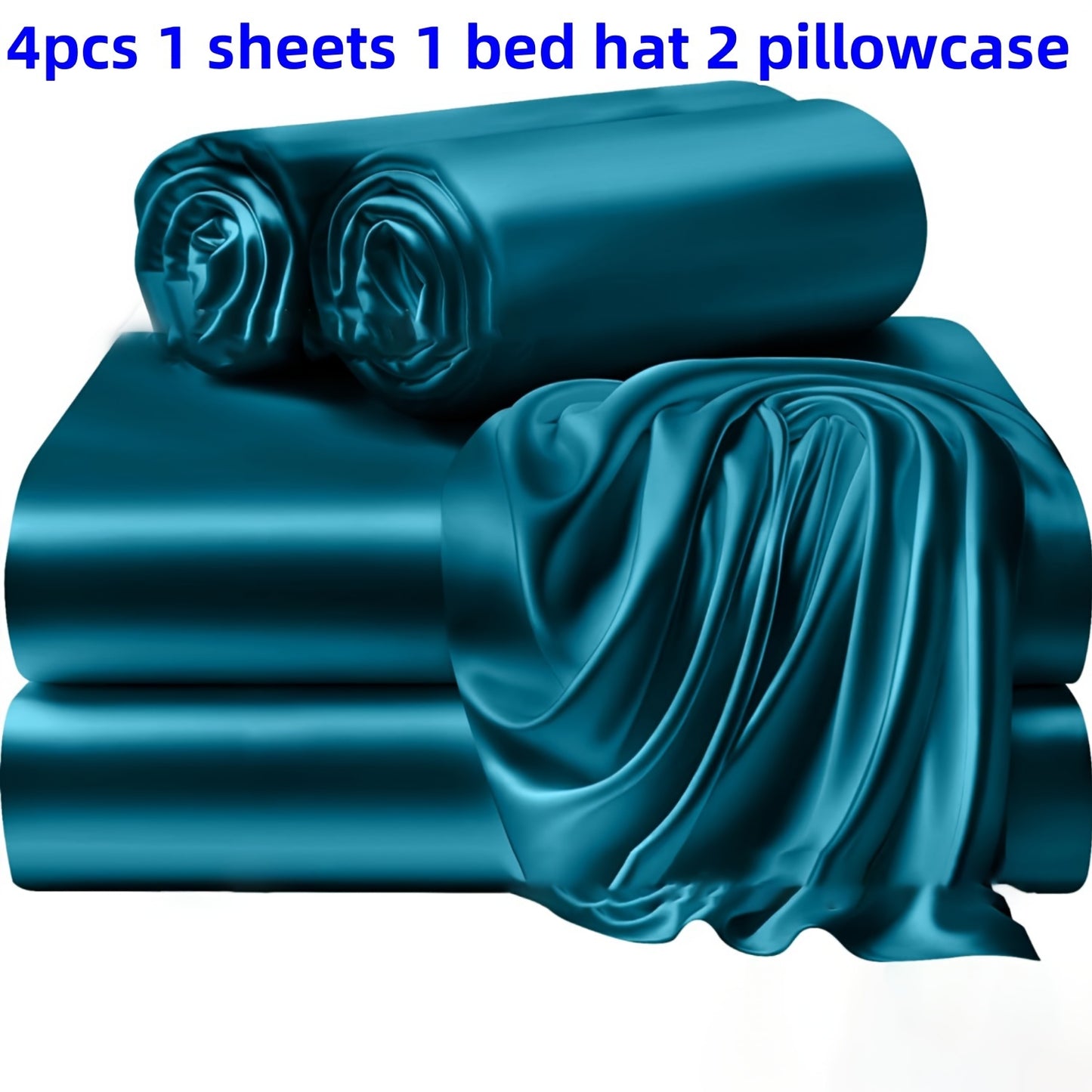 3/4 Pieces Of Solid Color Bed Sheets And Bed Skirts, 1/2 Pillowcases, A Set Of Three Or Four, Soft And Silky