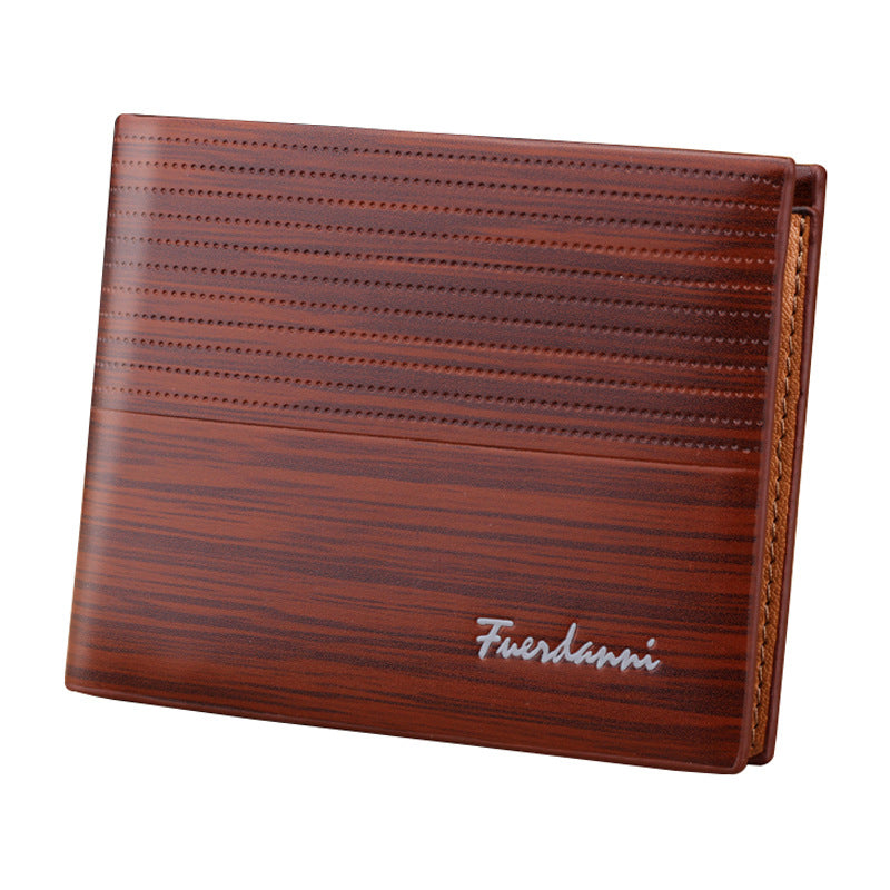 1pc Retro Style Men's PU Leather Wallet, Short Slim Male's Purse With Money & Credit Card Holder, Ideal Gift For Men