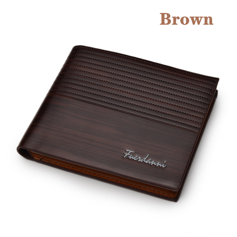 1pc Retro Style Men's PU Leather Wallet, Short Slim Male's Purse With Money & Credit Card Holder, Ideal Gift For Men