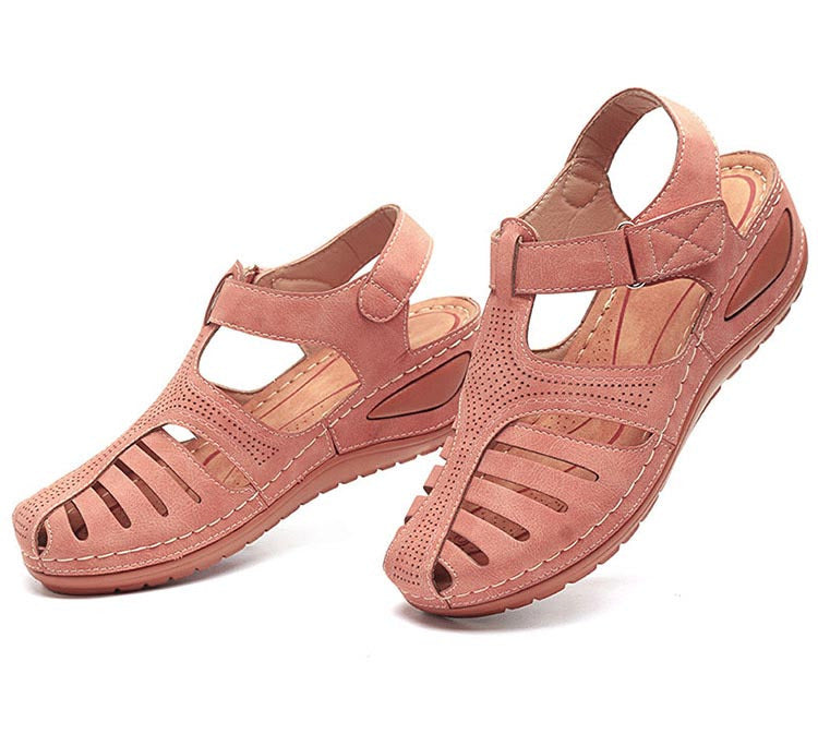 Fashionable Womens Wedge Sandals - Comfortable Platform Heels with Secure Ankle Straps - Durable Solid Colors for Stylish Summer Footwear