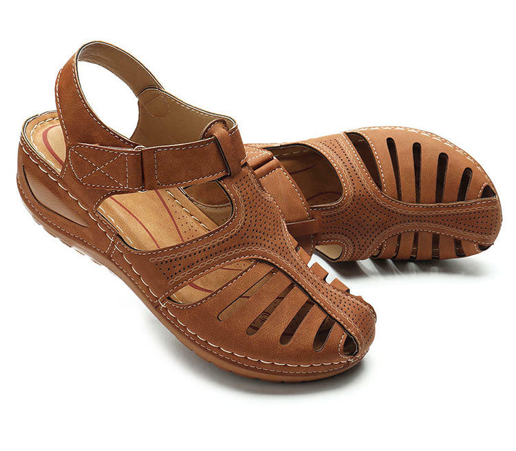 Fashionable Womens Wedge Sandals - Comfortable Platform Heels with Secure Ankle Straps - Durable Solid Colors for Stylish Summer Footwear