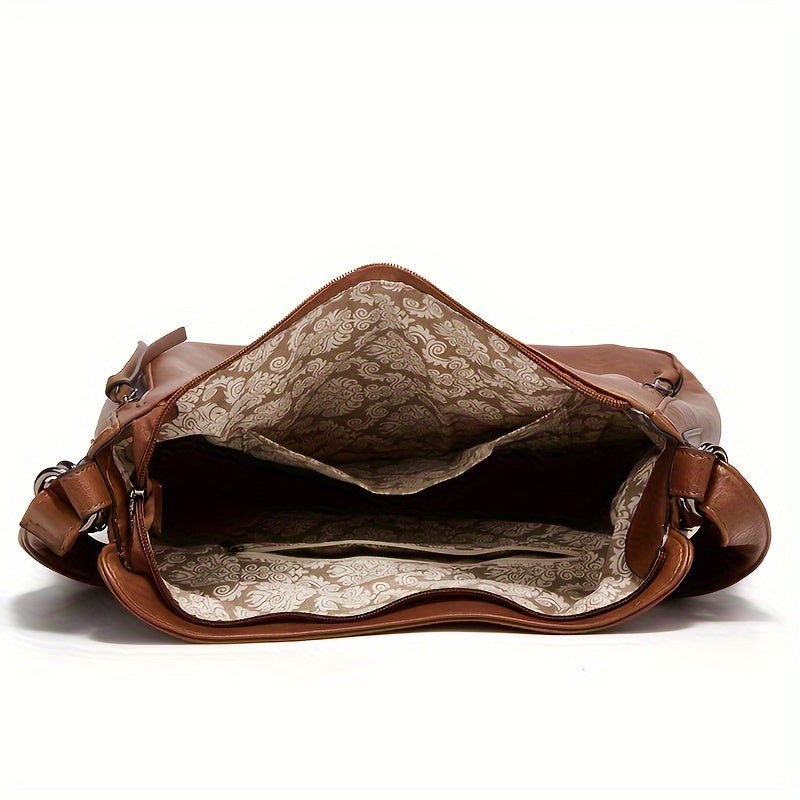 3-Piece Retro Tote Bag Set for Women - Stylish Shoulder & Crossbody Bags with Matching Clutch Coin Purse - Versatile Vintage-inspired Style for Everyday Elegance
