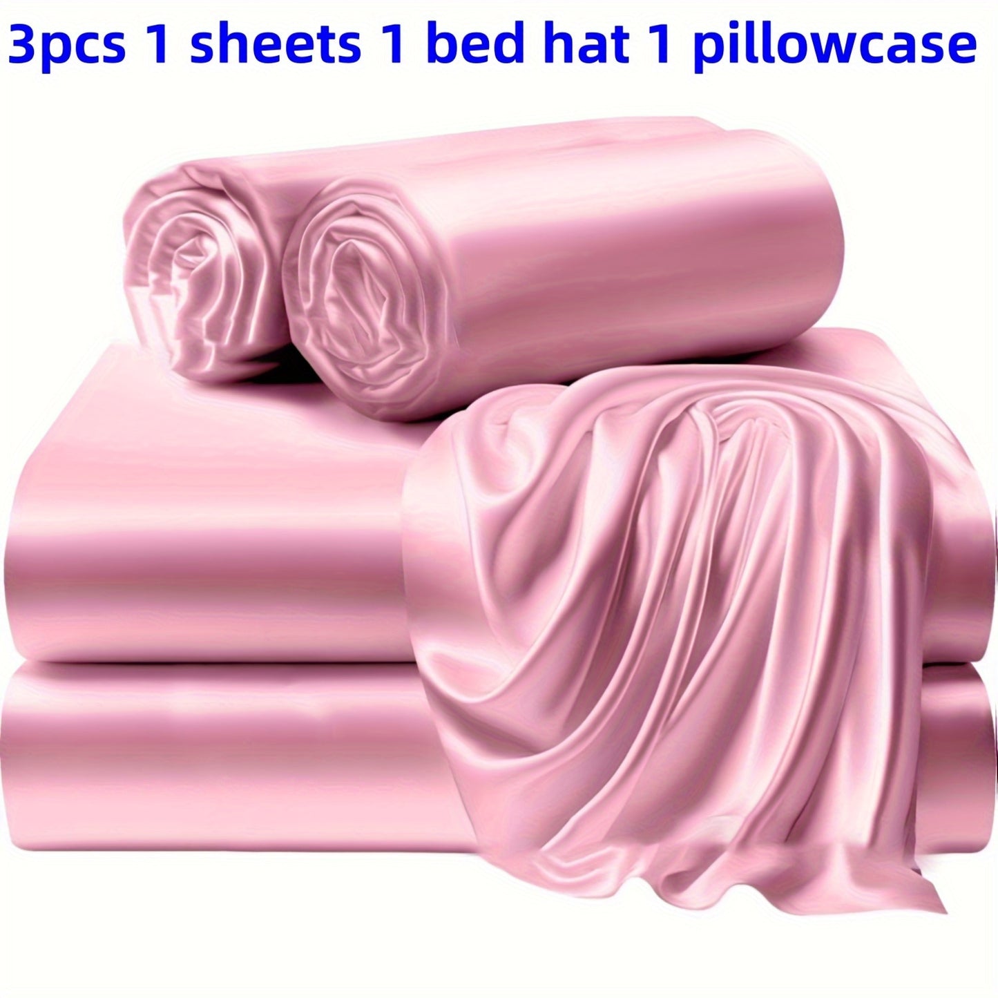 3/4 Pieces Of Solid Color Bed Sheets And Bed Skirts, 1/2 Pillowcases, A Set Of Three Or Four, Soft And Silky