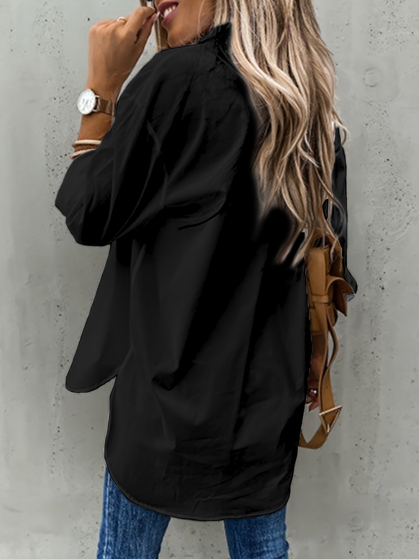 Chic Long Sleeve Blouse - Comfortable & Versatile for Office and Casual Wear - Womens Fashion Top