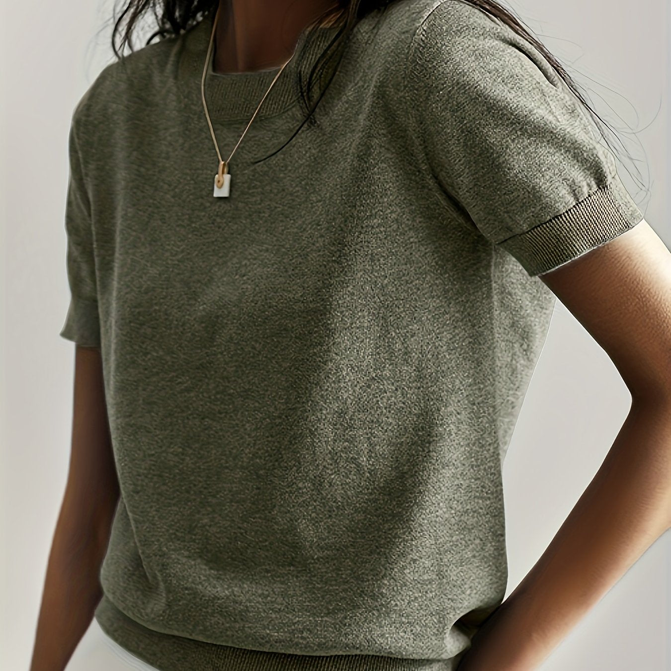 Womens Valentines Day Charm - Lightweight Crew Neck Sweater with Short Sleeves - Perfect for Spring & Summer Romance - Versatile Casual Wear