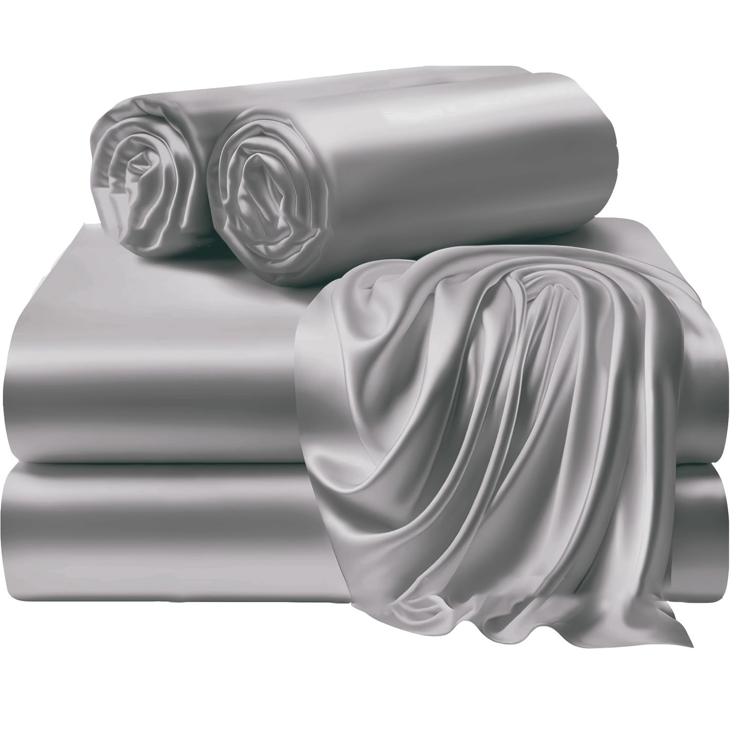 3/4 Pieces Of Solid Color Bed Sheets And Bed Skirts, 1/2 Pillowcases, A Set Of Three Or Four, Soft And Silky