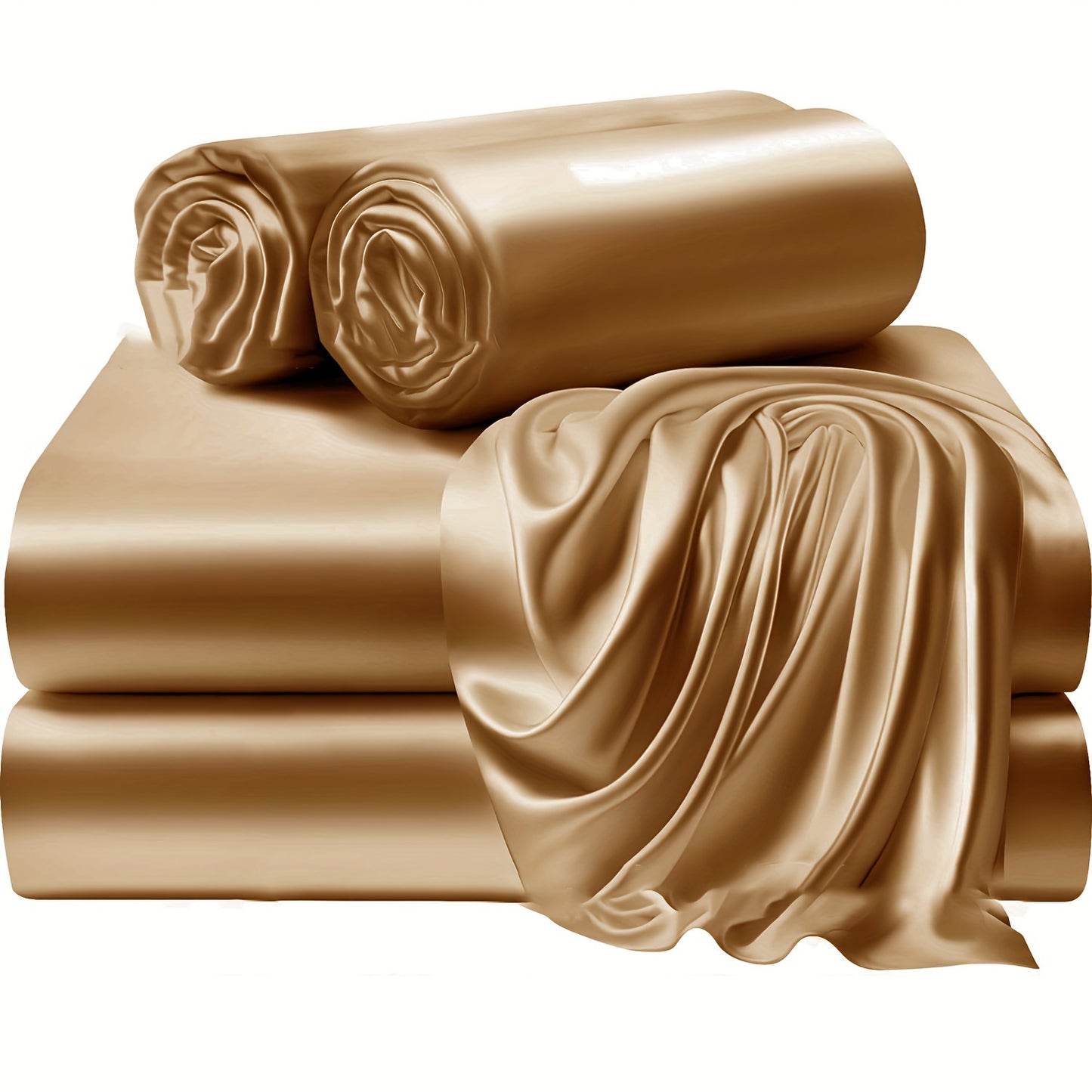 3/4 Pieces Of Solid Color Bed Sheets And Bed Skirts, 1/2 Pillowcases, A Set Of Three Or Four, Soft And Silky
