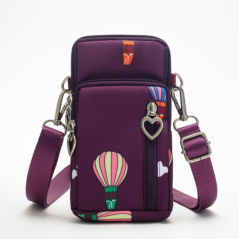 Mini Crossbody Phone Bag, Sports Arm & Running Wrist Bag, Stylish Shoulder Coin Purse With Heart Zipper