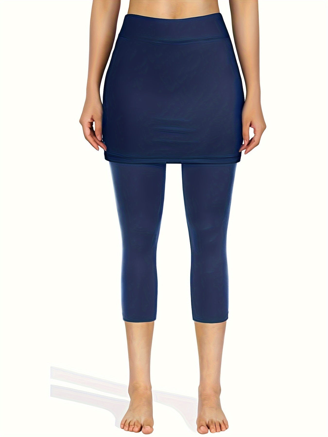 3pcs Skirted Legging For Women, High Stretch Yoga Running Sports Legging With Skirts, Women's Activewear