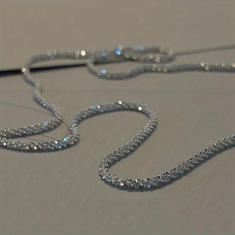 1pc Radiant Mens & Womens Sky Star Necklace - Dazzling Cubic Zirconia, Minimalist Design, Adjustable 18-30 Inches, Perfect for Any Occasion
