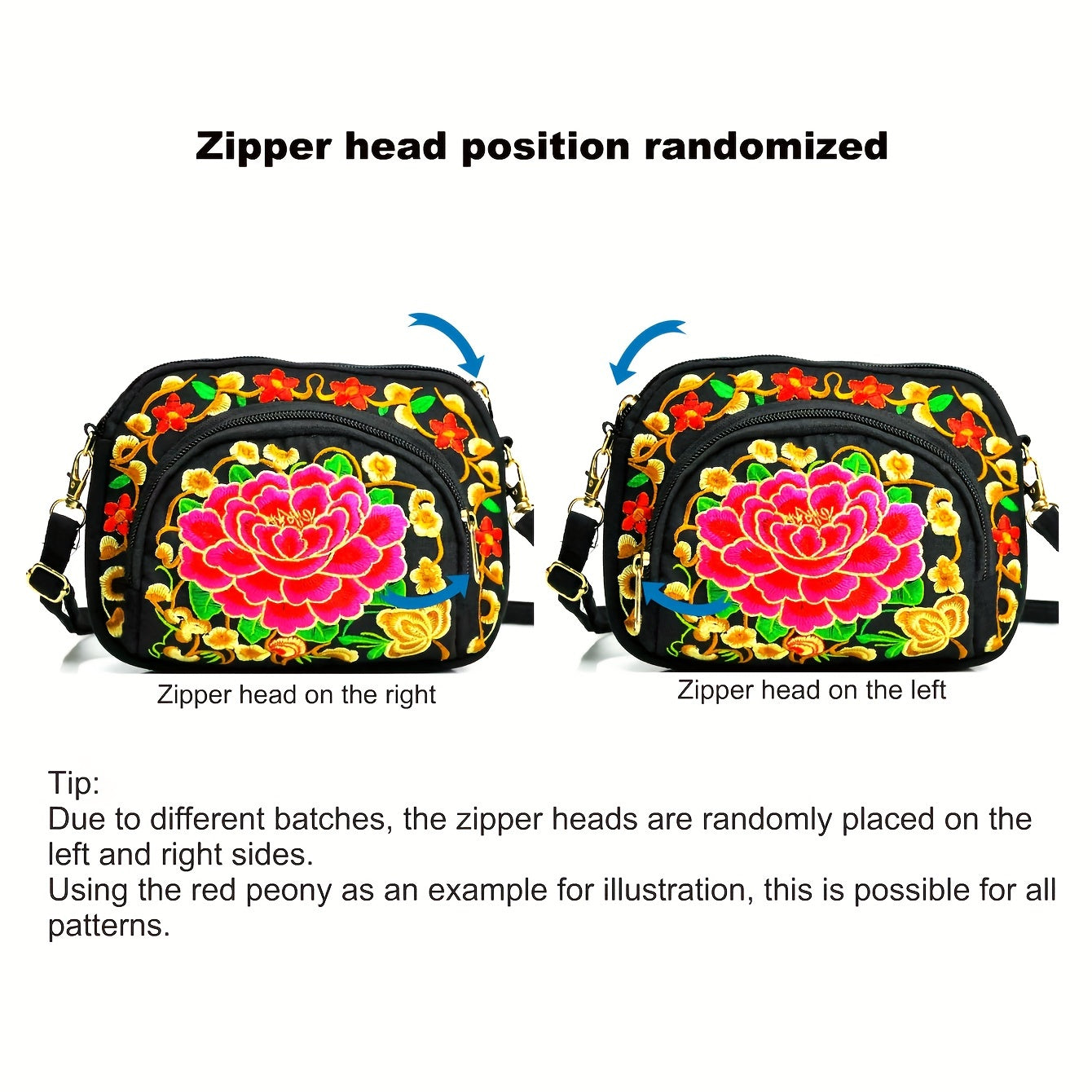 Stylish Double-Sided Embroidered Canvas Coin Purse Phone Bag for Women - Spacious Interior, Zipper Closure, and Detachable Strap - Ideal for Daily Use and Travel