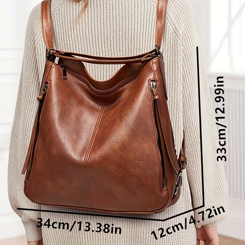 3-Piece Retro Tote Bag Set for Women - Stylish Shoulder & Crossbody Bags with Matching Clutch Coin Purse - Versatile Vintage-inspired Style for Everyday Elegance