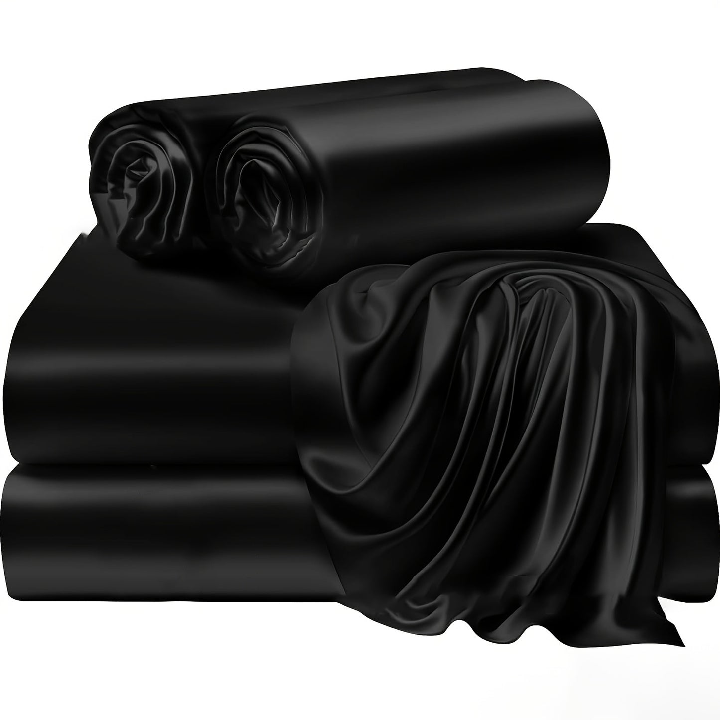 3/4 Pieces Of Solid Color Bed Sheets And Bed Skirts, 1/2 Pillowcases, A Set Of Three Or Four, Soft And Silky