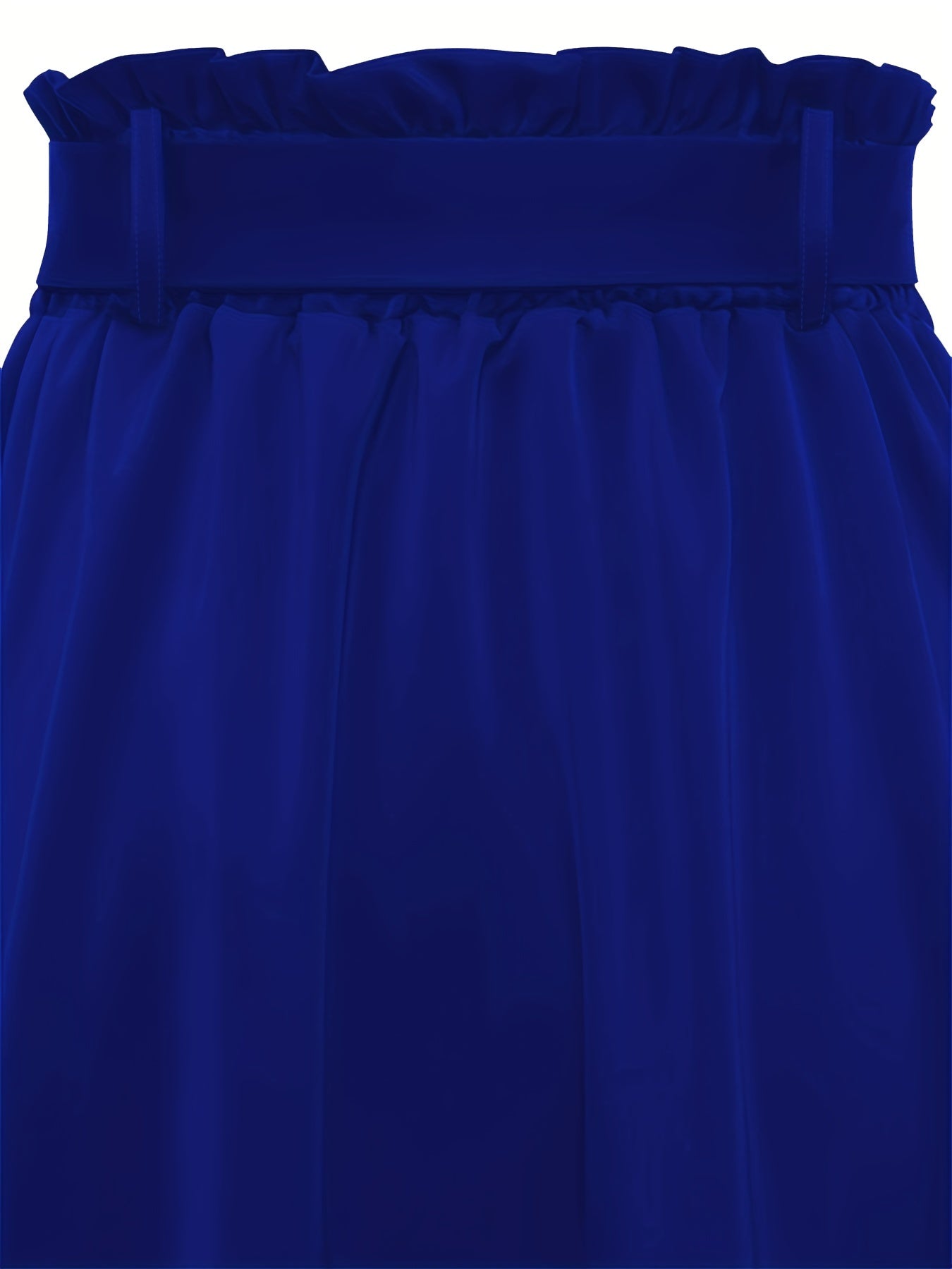 Solid Belted Maxi Skirts, Elegant Pleated Versatile Skirts, Women's Clothing
