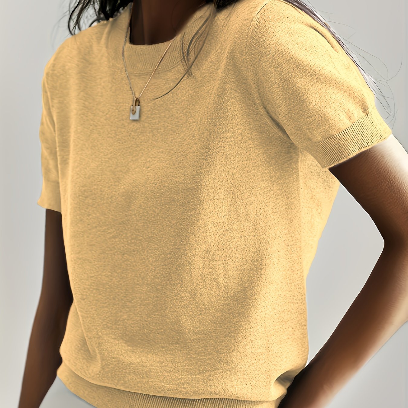 Womens Valentines Day Charm - Lightweight Crew Neck Sweater with Short Sleeves - Perfect for Spring & Summer Romance - Versatile Casual Wear
