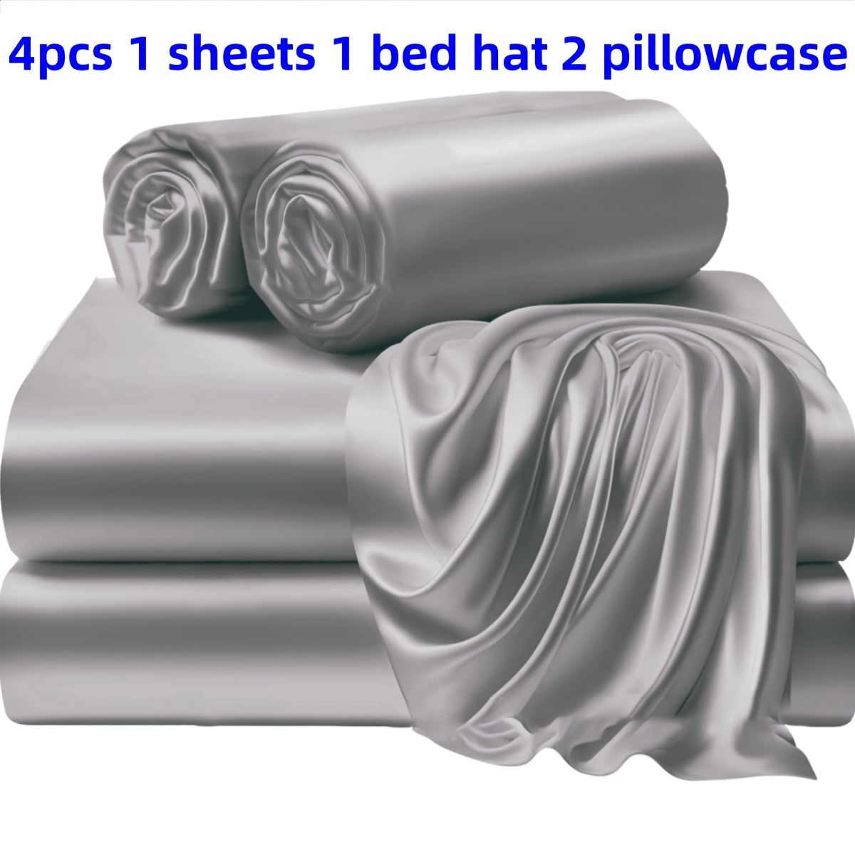 3/4 Pieces Of Solid Color Bed Sheets And Bed Skirts, 1/2 Pillowcases, A Set Of Three Or Four, Soft And Silky