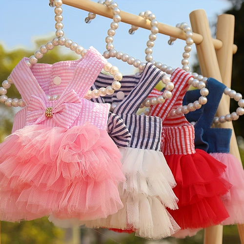 Luxury Princess Dog Dresses - Breathable Mesh, Bow-Tiful Tutus, Lace Skirts for Summer Stylish Pups!