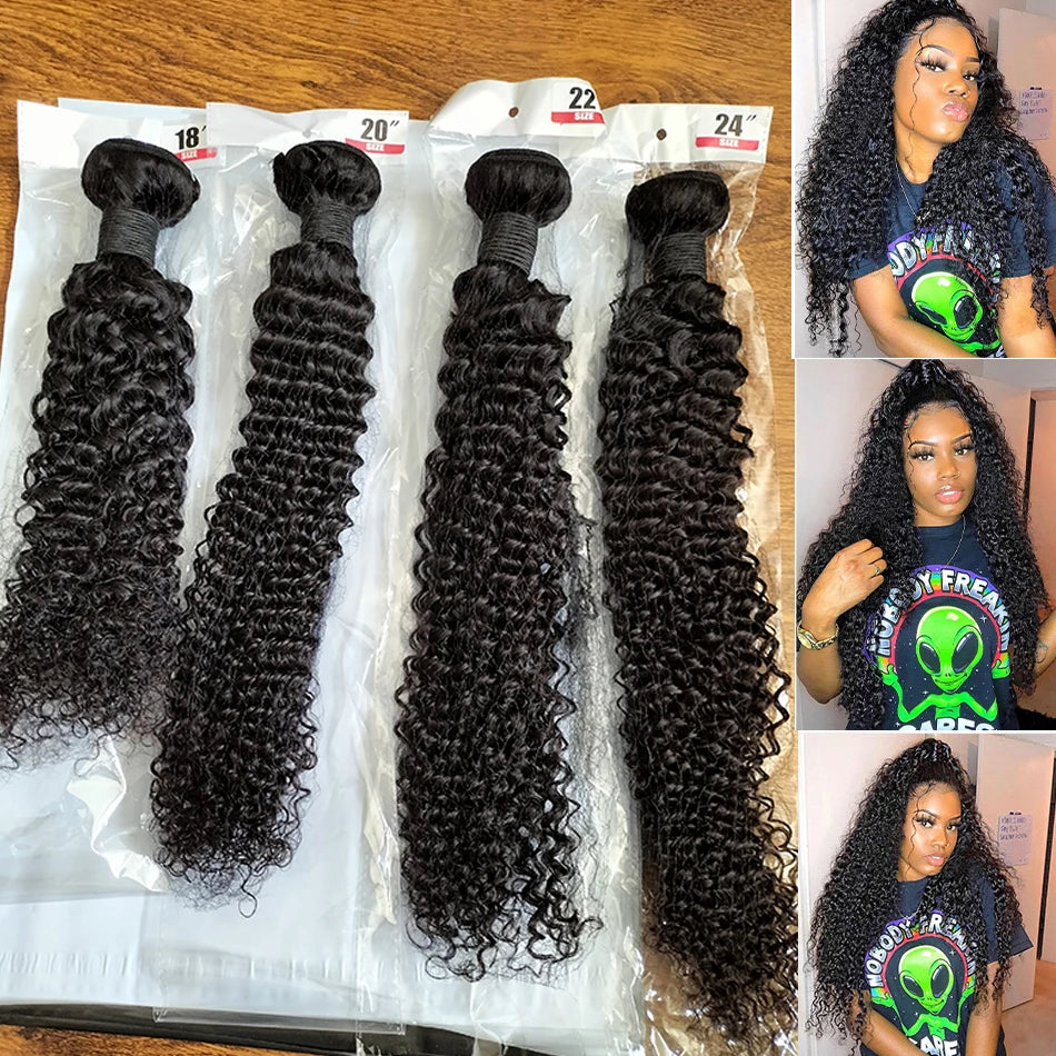 Kinky Curly Bundles 100% Human Hair 12A Raw Hair Brazilian Bundles Original Human Hair On Promotion Human Natural Hair Extension
