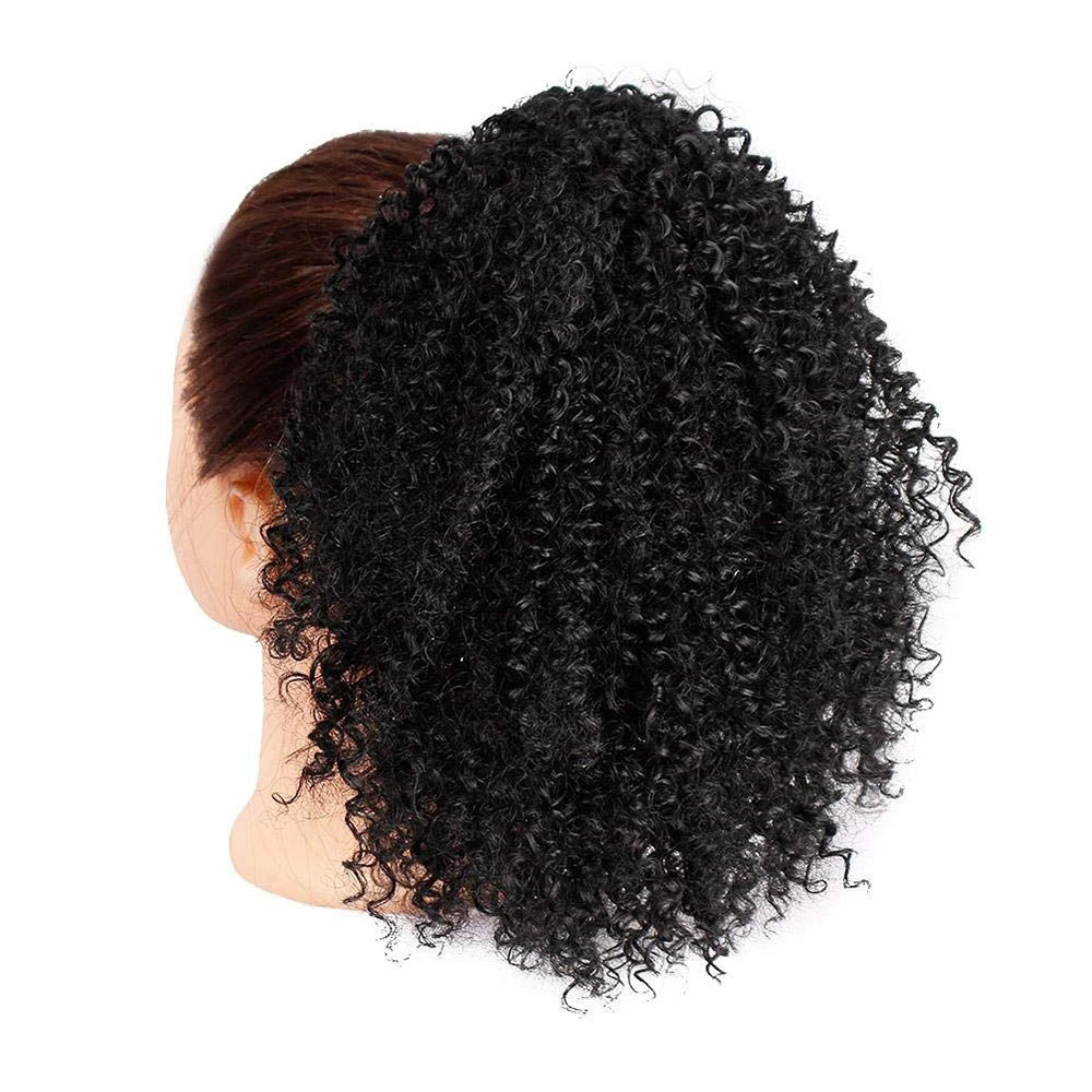 Maxine Afro Kinky Curly Drawstring Ponytail Hair Extensions Indian 100% Remy Human Hair Afro Curly Clip in Human Hair Extensions
