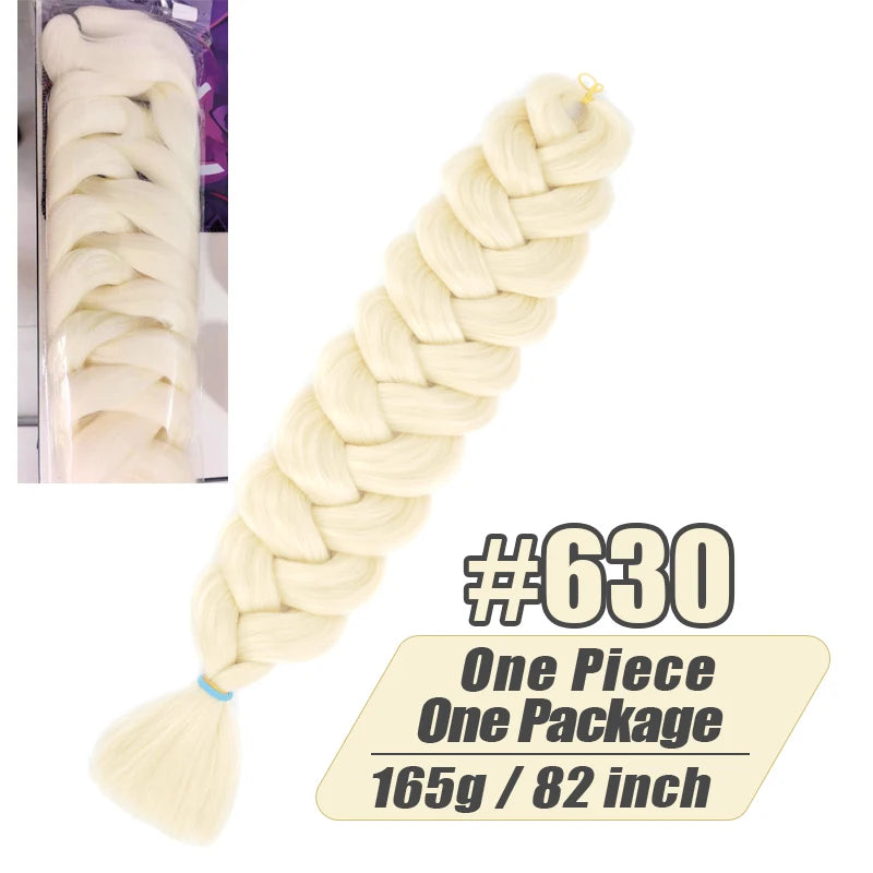 Fluffy Xpression Braiding Hair Crochet Hair Extensions For Women Kanekalon Pre Stretched Jumbo Braids Synthetic Hair Bundles