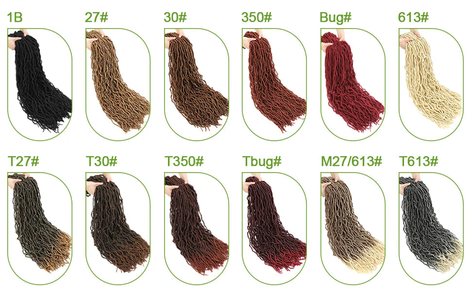 Karida 36 Inch Faux Locs Crochet Hair Extensions For Women Synthetic Soft Locs Crochet Braids Dreadlocks Hair Extensions