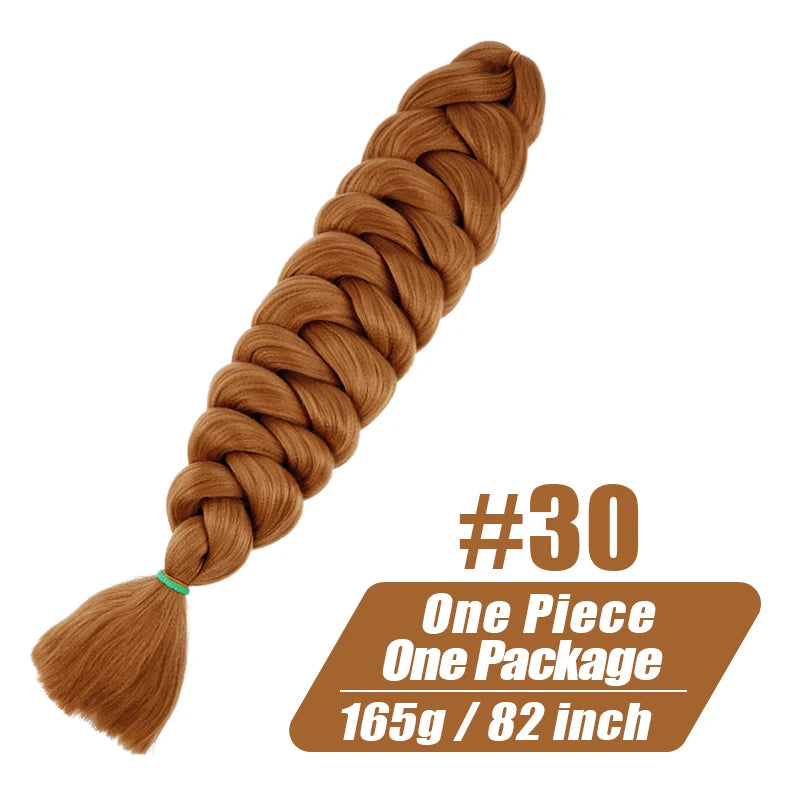 Fluffy Xpression Braiding Hair Crochet Hair Extensions For Women Kanekalon Pre Stretched Jumbo Braids Synthetic Hair Bundles