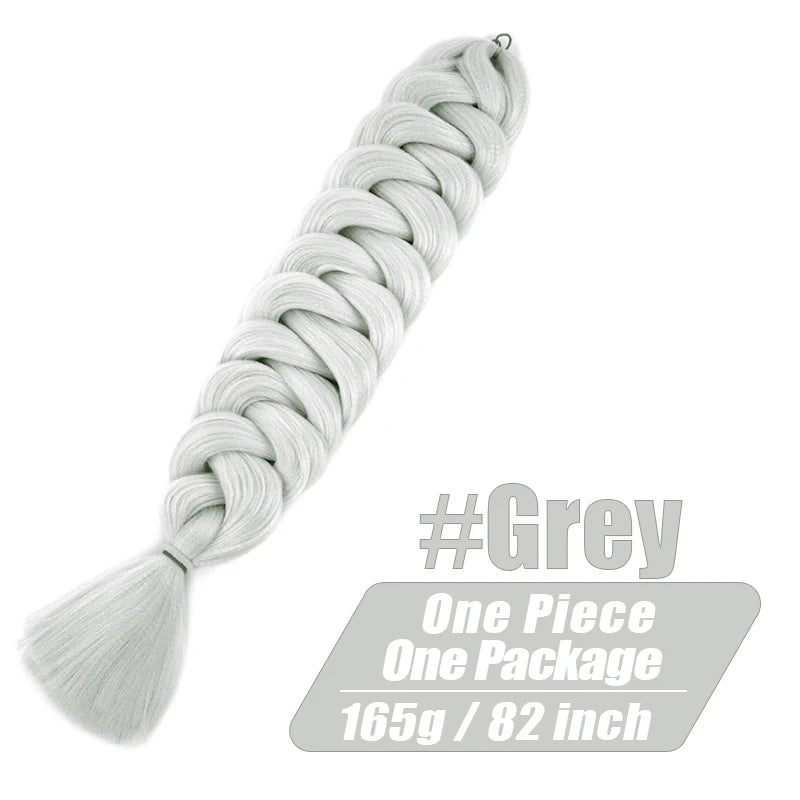 Fluffy Xpression Braiding Hair Crochet Hair Extensions For Women Kanekalon Pre Stretched Jumbo Braids Synthetic Hair Bundles