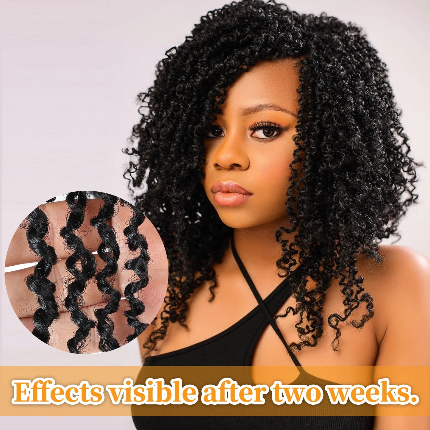Yanky Twist Crochet Hair Fluffy Spring Mini Twist Passion Twist Ombre Brown Pre-Looped Crochet Braids Braiding Hair