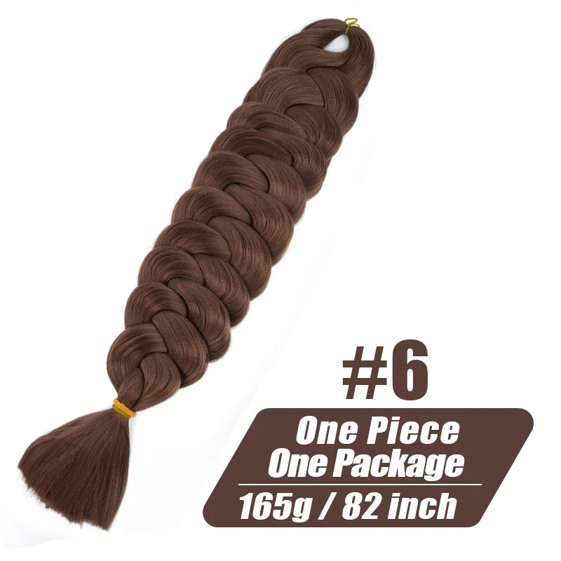 Fluffy Xpression Braiding Hair Crochet Hair Extensions For Women Kanekalon Pre Stretched Jumbo Braids Synthetic Hair Bundles