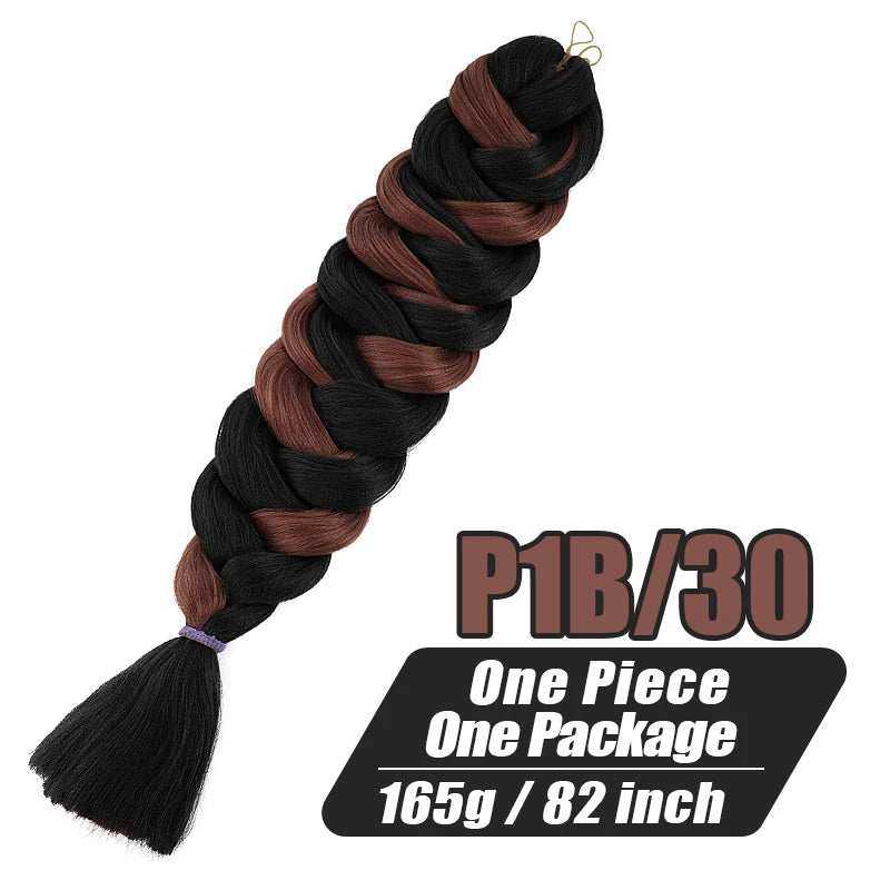 Fluffy Xpression Braiding Hair Crochet Hair Extensions For Women Kanekalon Pre Stretched Jumbo Braids Synthetic Hair Bundles