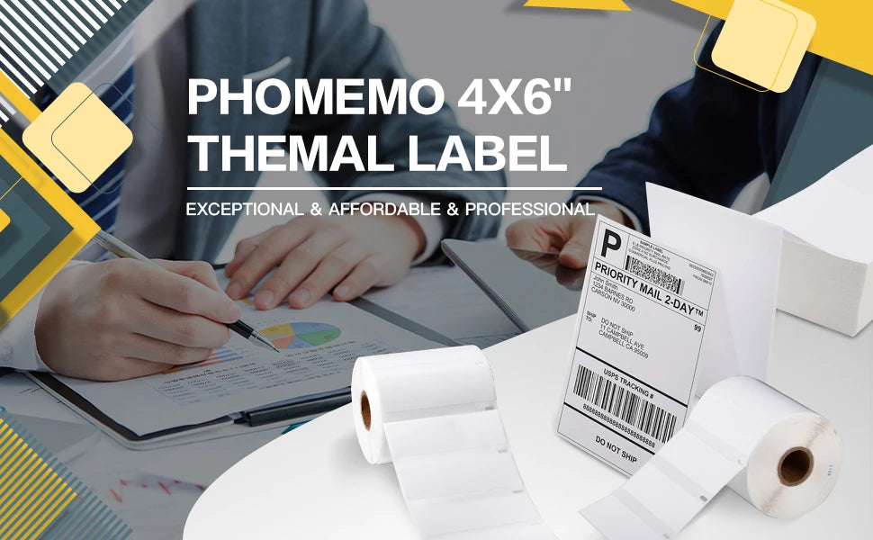 4x6 Thermal Direct Shipping Label,Pack of 500 Fan-Fold Labels, Permanent Adhesive, Commercial Grade Thermal Shipping Labels