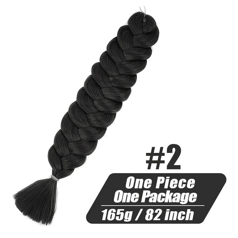 Fluffy Xpression Braiding Hair Crochet Hair Extensions For Women Kanekalon Pre Stretched Jumbo Braids Synthetic Hair Bundles