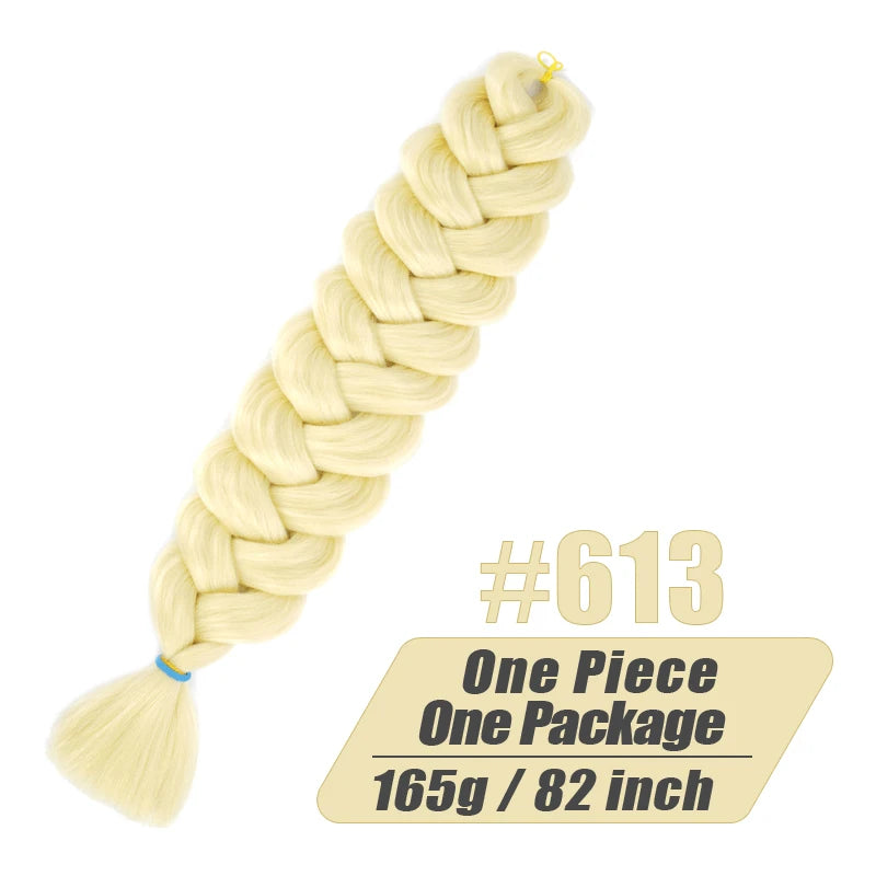 Fluffy Xpression Braiding Hair Crochet Hair Extensions For Women Kanekalon Pre Stretched Jumbo Braids Synthetic Hair Bundles